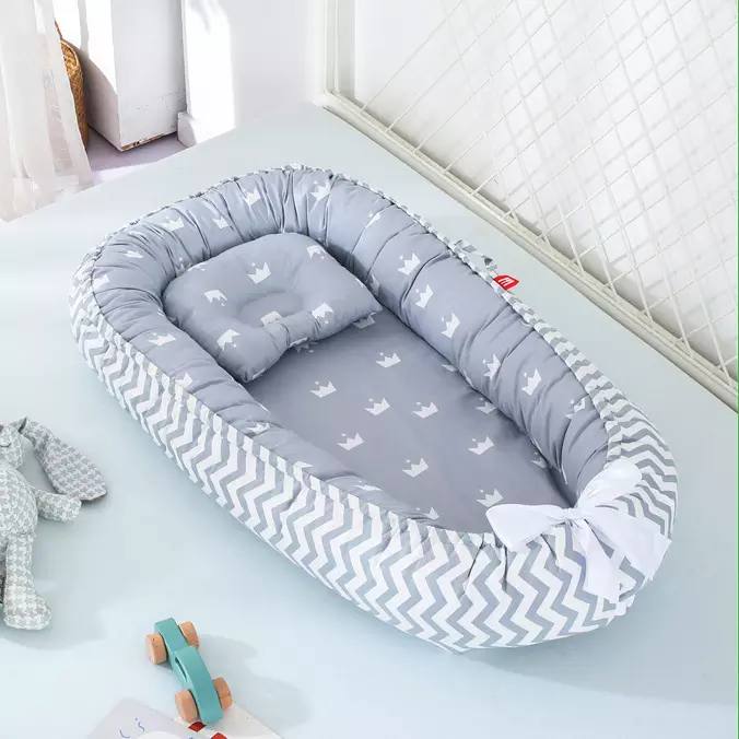 85*50cm Pillow Cotton Cradle Nursery Collapsible Toddler Crib Sleeping Portable Baby Nest Bed For Newborn Bassinet