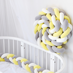 Baby Plush 4 Meters 3 Braiders Long Crib Cot Bed Bedding Cot Braided Yarn Knitted Handmade Crib Bumper Supplier