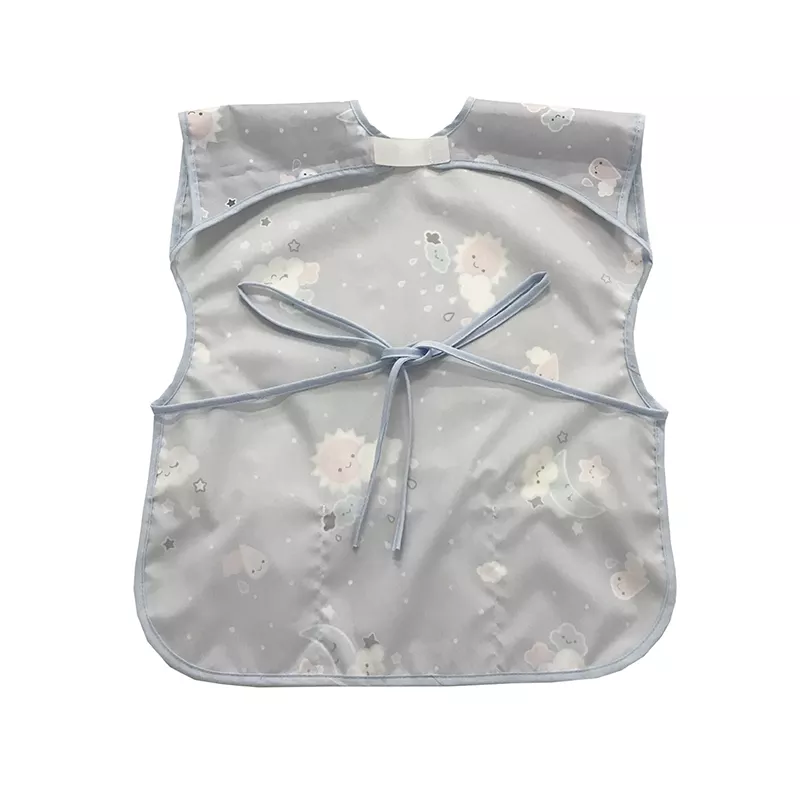 Strap Design Detachable Waterproof Infant Apron Coverall Feeding Bibs Long Sleeve Baby Apron