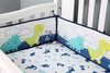 Breathable 100% Polyester Machine Washable Crib Fence Baby Cot Crib Bumper Pillow