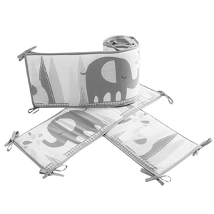 Breathable 100% Polyester Machine Washable Crib Fence Baby Cot Crib Bumper Pillow