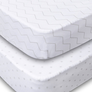 Soft Crib Mattress Protector Fitted Plain Set Elastic Fitted Bed Sheet With Elastic